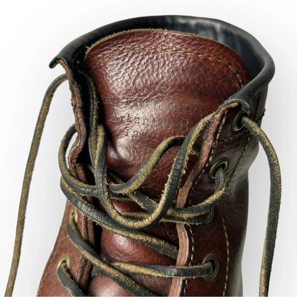 Frye Vintage Brown Leather 6 Hole  Lace Up Boots 7 - Picture 9 of 14